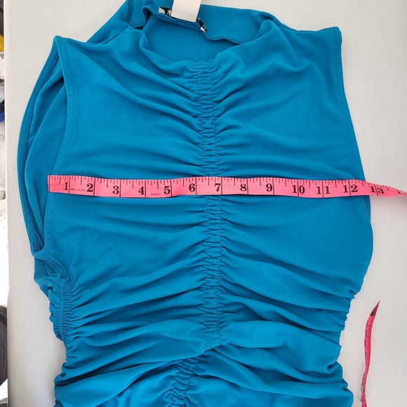 NWOT Zara Blue Ruched Minidress, size M - Picture 9 of 12